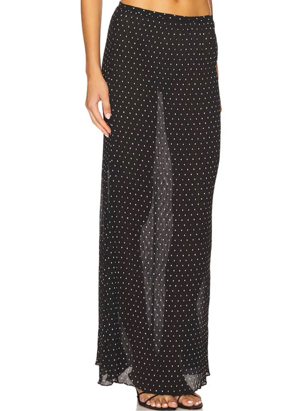 LIONESSES Ford Maxi Skirt In Onyx Polka Dot S NWT - Picture 2 of 6